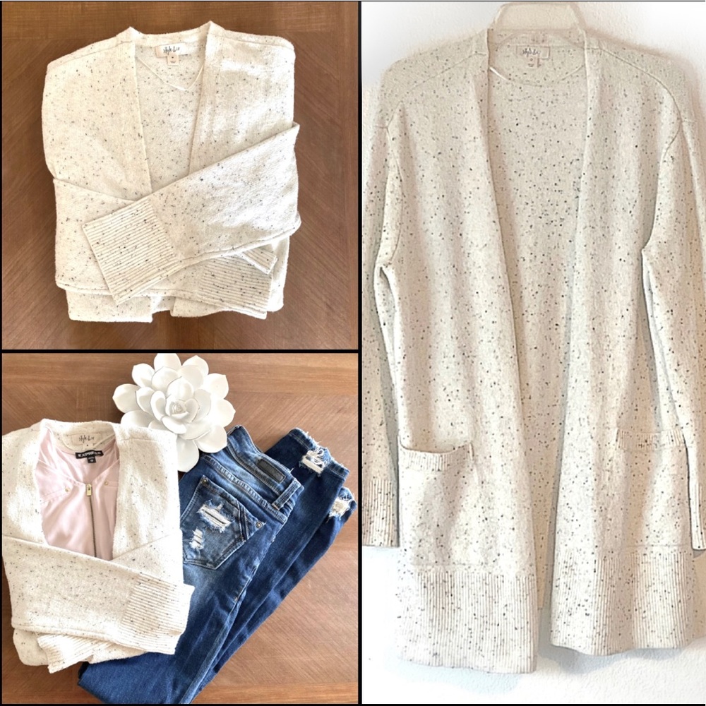 Style & Co Cream Duster Cardigan